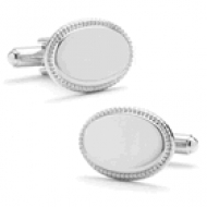 Sterling Silver Oval  Rope Frame  Engraveable Cufflinks