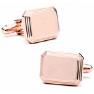 Gold Tone  Rectangular  Engraveable Cufflinks
