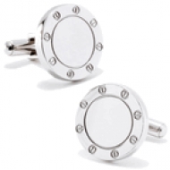 Stainless Steel  Engraveable  Bolted  Cufflinks