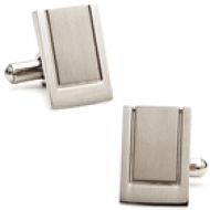 Stainless Steel  Engraveable  Wedge  Cufflinks