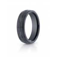 Black Ceramic  Seranite  6mm Wedding Band