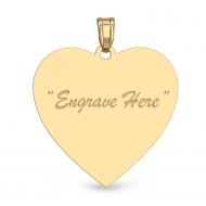 14K Yellow Gold Heart Pendant