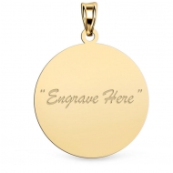 14K Yellow Gold Round Pendant