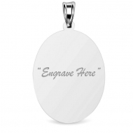 Sterling Silver Oval Pendant