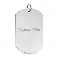 Sterling Silver Dog Tag Pendant