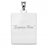 Sterling Silver Petite Rectangle Pendant
