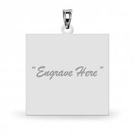 Sterling Silver Square Pendant