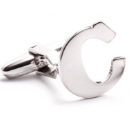 Genuine Sterling Silver Letter  C  Cufflinks