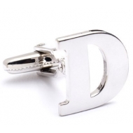 Genuine Sterling Silver Letter  D  Cufflinks