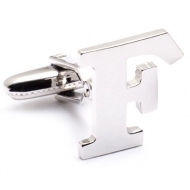 Genuine Sterling Silver Letter  F  Cufflinks