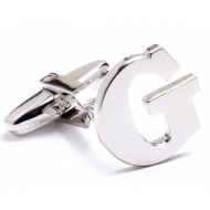 Genuine Sterling Silver Letter  G  Cufflinks