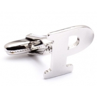 Genuine Sterling Silver Letter  P  Cufflinks