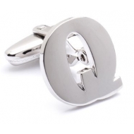 Genuine Sterling Silver Letter  Q  Cufflinks