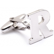 Genuine Sterling Silver Letter  R  Cufflinks