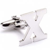 Genuine Sterling Silver Letter  X  Cufflinks