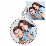 Sterling Silver Petite Round Pandora Style Picture Charm