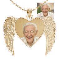  NEW  Angel Heart Picture Pendant