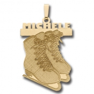 Custom Figure Skates with Name Charm or  Pendant