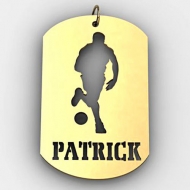 Personalized Basketball Name Dog Tag Cut Out Pendant