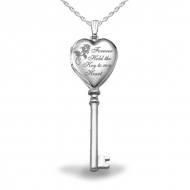 Sterling Silver  Key to Heart  Locket
