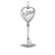 Sterling Silver  Be My Valentine  Heart KEY Locket