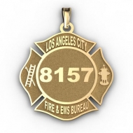 Personalized Los Angeles City Fire Department   EMS Bereau Badge
