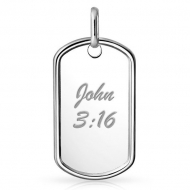 Sterling Silver Engraveable Dog Tag