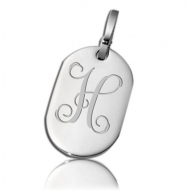 Stainless Steel Oval Dog Tag Pendant
