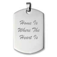 Stainless Steel Engraveable Dog Tag Pendant
