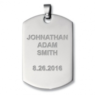 Engraveable Titanium Dog Tag