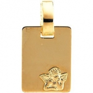 14K YELLOW GOLD ANGEL PENDANT