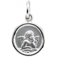 ROUND ANGEL PENDANT MEDAL