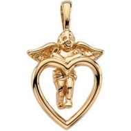 HEART AND ANGEL PENDANT