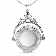 Sterling Silver Round Swivel Picture Locket