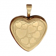 14K Gold Filled Yellow Heart Locket w  Heart Design