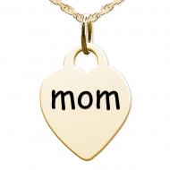 Mom Heart Shaped Charm