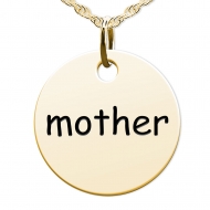 Mother Round Disc Charm