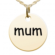 Mum Round Disc Charm