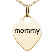 Mommy Heart Shaped Charm