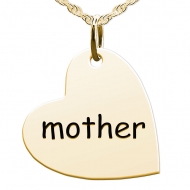 Mother Sideways Heart Shaped Charm