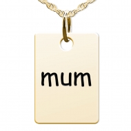 Mum Rectangle Shaped Charm