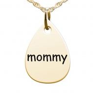 Mommy Teardrop Shaped Charm