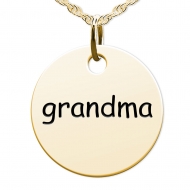 Grandma Round Disc Charm