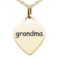 Grandma Heart Shaped Charm