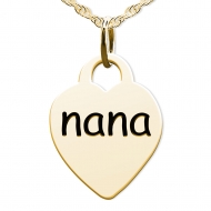 Nana Heart Shaped Charm