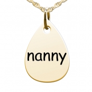 Nanny Teardrop Shaped Charm