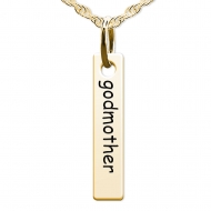 Godmother Tall Tag Charm