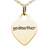 Godmother  Heart Shaped Charm