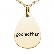 Godmother  Teardrop Shaped Charm