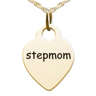 Stepmom Heart Shaped Charm